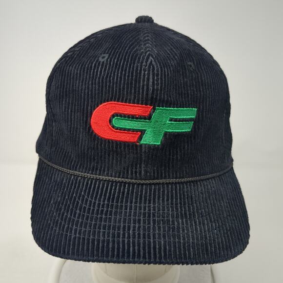 Consolidated Freightways Snapback Rope Hat Black One Size Corduroy - Picture 2 of 9